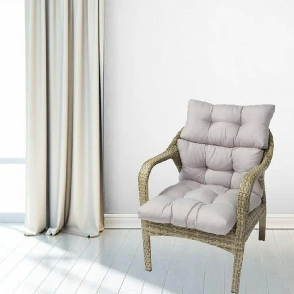 Tan Garden Tufted Seat Cushion Home Decor High Back Chair Recliner Cushion 45x22